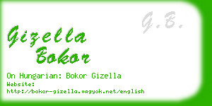 gizella bokor business card